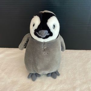 Wild Republic, gray, white and black penguin. 7 inches tall tall